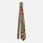 Elegante Floral Chintz kerstvakantie kleuren Stropdas (Achterkant)