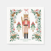 Elegante Floral Christmas Nutcracker Ballet Musica Servet (Voorkant)