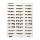 Elegante Floral Christmas Retour Adres Label (Full Sheet)