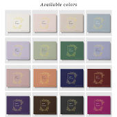 Elegante Floral Crest Classic Botanische bruiloft Gastenboek