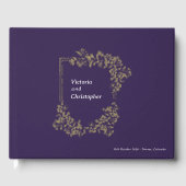 Elegante Floral Crest Classic Botanische bruiloft Gastenboek (Voorkant)