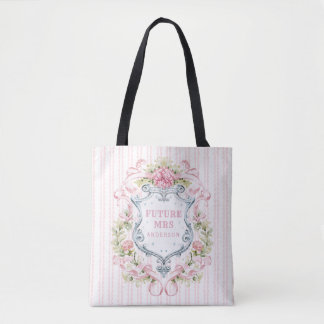 Elegante Floral Crest | toekomstige mevrouw Tote Bag