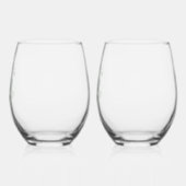 Elegante Floral Crest Wedding Drinkware Set Wijnglas Zonder Voet (Links)