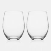 Elegante Floral Crest Wedding Drinkware Set Wijnglas Zonder Voet (Rechts)