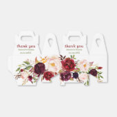 Elegante Floral Custom Bruiloft Bedankdoosjes (Uitgevouwen)