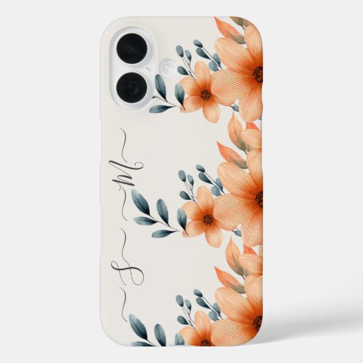 Elegante Floral Custom iPhone / iPad case (Achterkant)