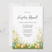 Elegante Floral Daisy Waterverf Pasen Kaart (Voorkant)