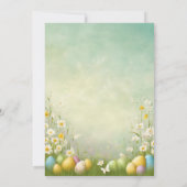 Elegante Floral Daisy Waterverf Pasen Kaart (Achterkant)