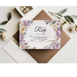 Elegante Floral Designer RSVP-kaarten RSVP Kaartje