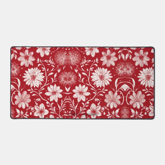 Elegante Floral Desk Mat (Voorkant)