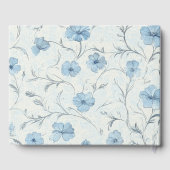 Elegante Floral Dusty Blue Country Garden Wedding Gastenboek (Achterkant)