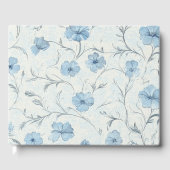 Elegante Floral Dusty Blue Country Garden Wedding Gastenboek (Voorkant)