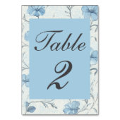 Elegante Floral Dusty Blue Country Garden Wedding Kaart (Voorkant)