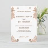 Elegante Floral Flyer bruiloft uitnodiging (Staand voorkant)