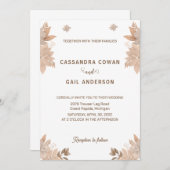 Elegante Floral Flyer bruiloft uitnodiging (Voorkant / Achterkant)