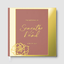 Elegante Floral Folie bruiloft gastenboek