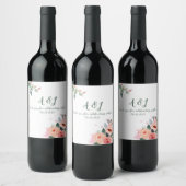 Elegante Floral Food and Beverage Label Set Wijn Etiket (Flessen)