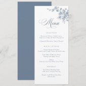 Elegante Floral Frans  Toile Botanisch Menu (Voorkant / Achterkant)