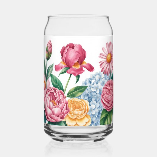 Elegante Floral Garden Drinkware set Blikvorm Glas (Voorkant)