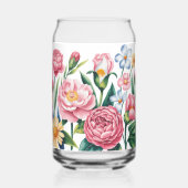 Elegante Floral Garden Drinkware set Blikvorm Glas (Achterkant)