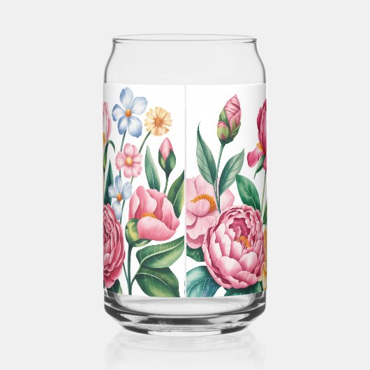 Elegante Floral Garden Drinkware set Blikvorm Glas (Rechts)