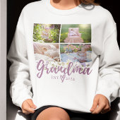 Elegante Floral gepersonaliseerde oma foto Trui
