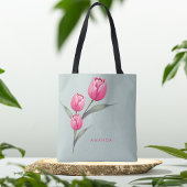 Elegante Floral Green Trendy Chic Stijlvolle Canva Tote Bag