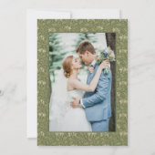 Elegante Floral Green Wedding Save the Date (Achterkant)