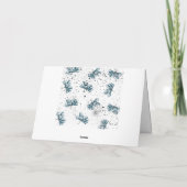 Elegante Floral Grunge Kaart (Achterkant)