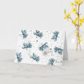 Elegante Floral Grunge Kaart (Gele Bloem)