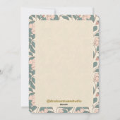 Elegante Floral Happy Birthday Kaart (Achterkant)