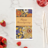 Elegante Floral Happy Friendsgiving Servet (Insitu)
