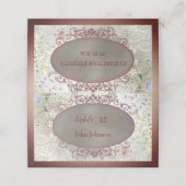 Elegante Floral herfst bruiloft plaats kaart Plaatskaartje (Buitenkant ongevouwen)