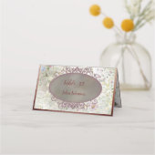 Elegante Floral herfst bruiloft plaats kaart Plaatskaartje (Voorkant)