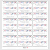 Elegante Floral Individuele Gast Adresetiketten Sticker (Vel)
