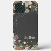 Elegante Floral Inspirivity Gepersonaliseerde naam Case-Mate iPhone Case (Achterkant)