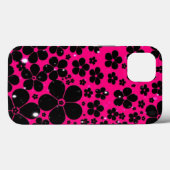 Elegante Floral iPhone 13 Hoesje met Stijlvol Ontw (Achterkant (horizontaal))