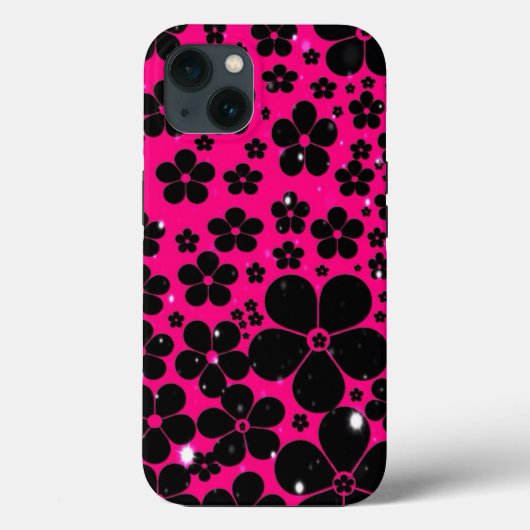 Elegante Floral iPhone 13 Hoesje met Stijlvol Ontw (Achterkant)