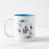 Elegante Floral Islamitische Kalligrafie Allah Mok (Links)