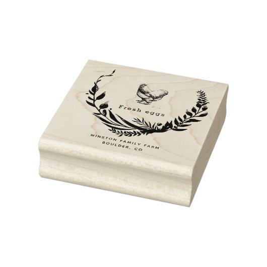 Elegante Floral Krans Ei Karton Stempel (Stempel)