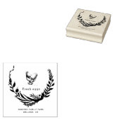 Elegante Floral Krans Ei Karton Stempel (Gestempeld)