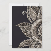 Elegante Floral Lace Design Uitnodiging (Achterkant)