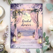 Elegante Floral Lanterns Garden Vrijgezellenfeest Kaart