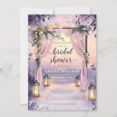 Elegante Floral Lanterns Garden Vrijgezellenfeest Kaart (Voorkant)