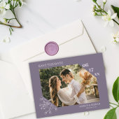 Elegante Floral lavendel bruiloft Save the Date Briefkaart