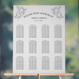 Elegante Floral lichtgrijze zithoek Acryl Bord