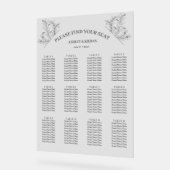 Elegante Floral lichtgrijze zithoek Acryl Bord (Hoek)