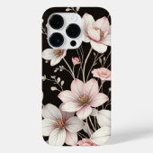 Elegante Floral Line Art Phone Case (Achterkant)