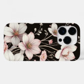 Elegante Floral Line Art Phone Case (Achterkant (horizontaal))