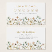 Elegante Floral Loyalty Kaart (Voorkant /achterkant)